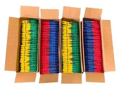  Trail maker 96 Pack Crayons Bulk for Classroom, Kids, Teachers;  Wax Coloring Crayons Wholesale 20 Per Box : 玩具和遊戲