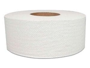 Morcon Jumbo Bath Tissue, Septic Safe, 2-Ply, White, 700 ft, 12 Rolls/Carton